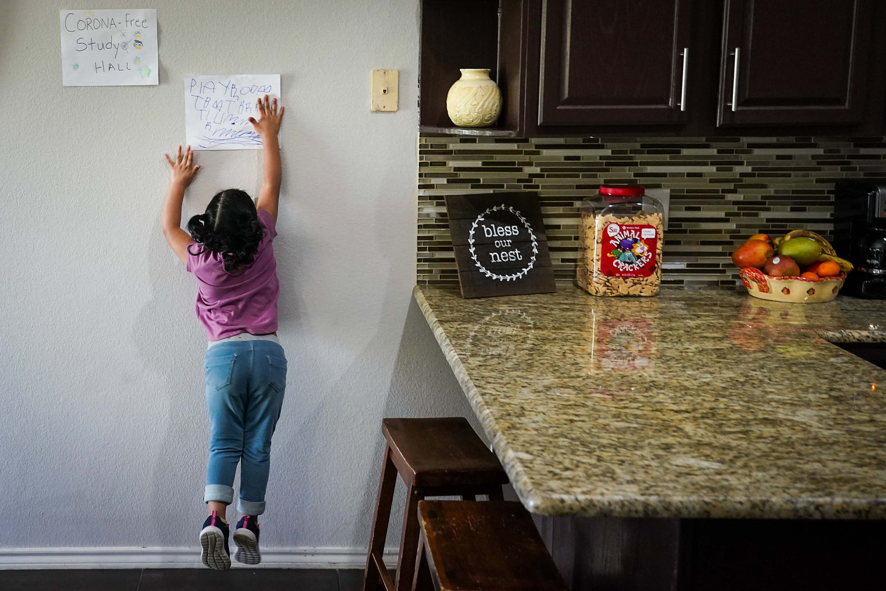 Follow a learning schedule close to your children’s normal school routine to maintain some normalcy.